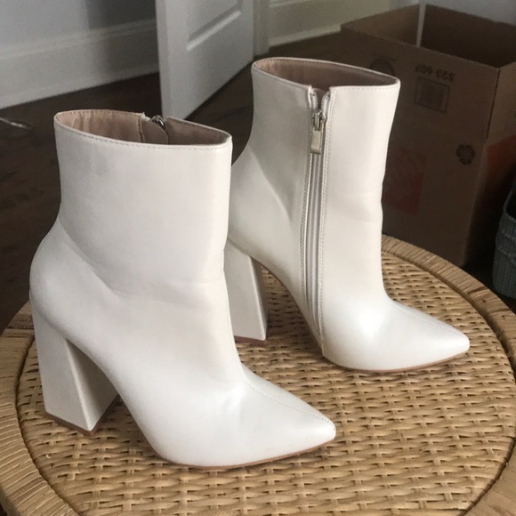 boohoo white booties